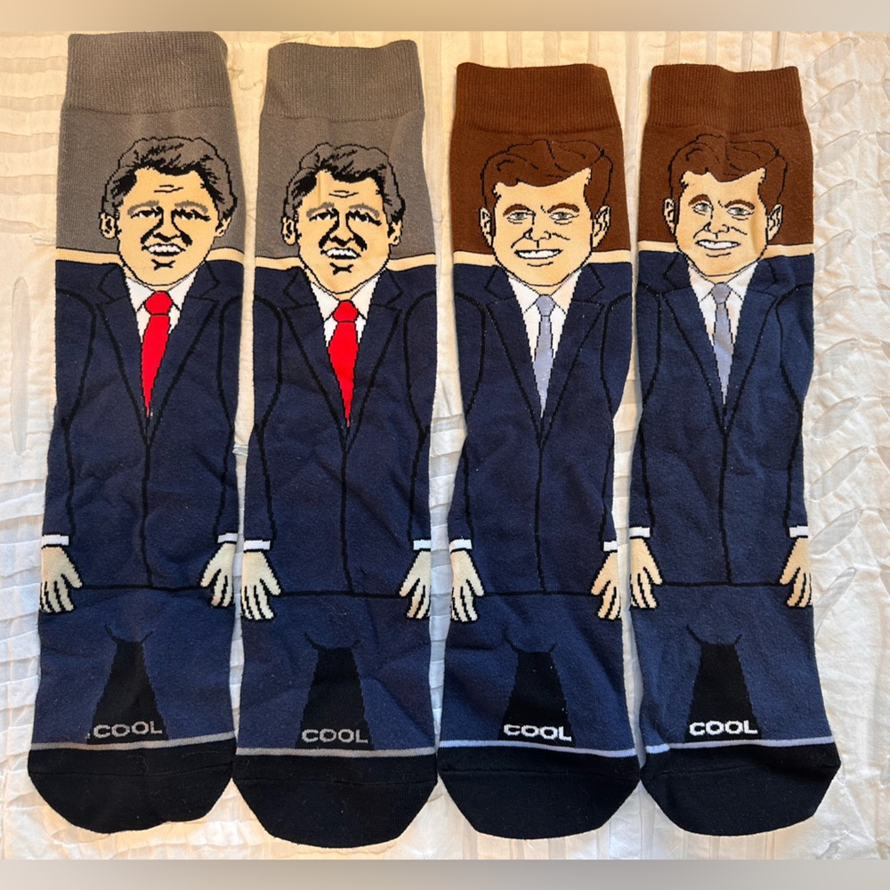 Presidential Characters (Clinton & Kennedy) Socks Set